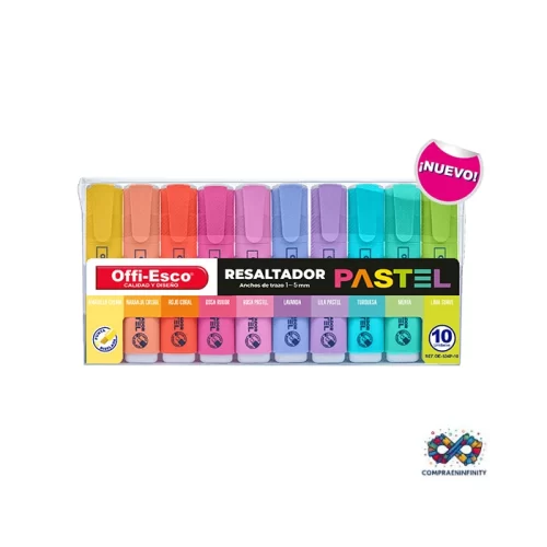 Resaltador Pastel Cuerpo Plano OE-534p-10