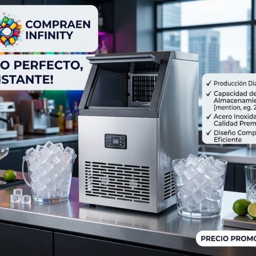 Fabricador de Hielo Acero Inoxidable Premier IM-8891 de 60KG/24H